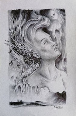 L'horizon - 14,5 x 21cm - stylo à bille
